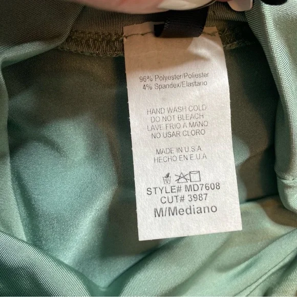 K Too Mockneck Asymmetric Hem Dress - Seafoam Green, Size M - Picture 6 of 6